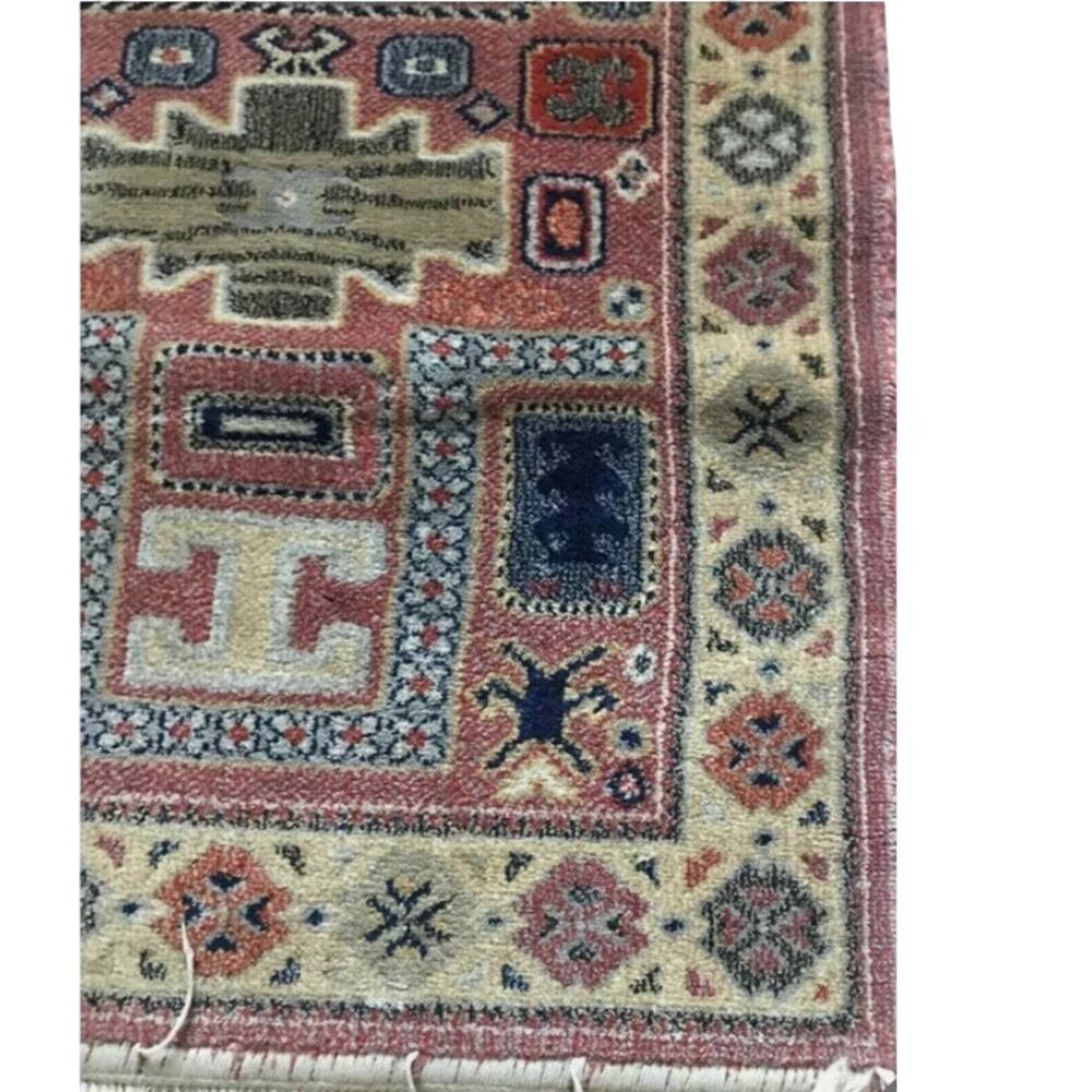 Vintage Belgium Capri Wool Throw Rug - R60 - Picture 5 of 7